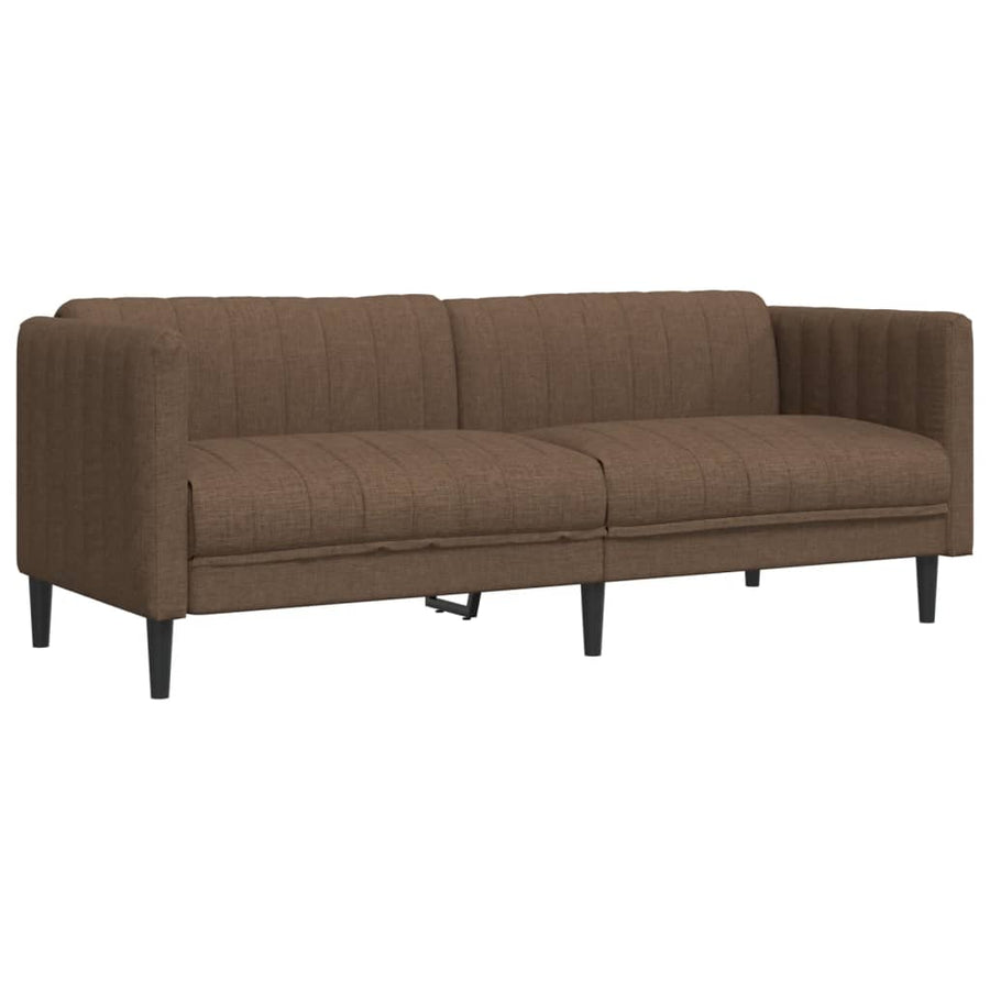 2-delige Loungeset stof bruin