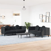 2-piece Loungeset with velvet black cushions