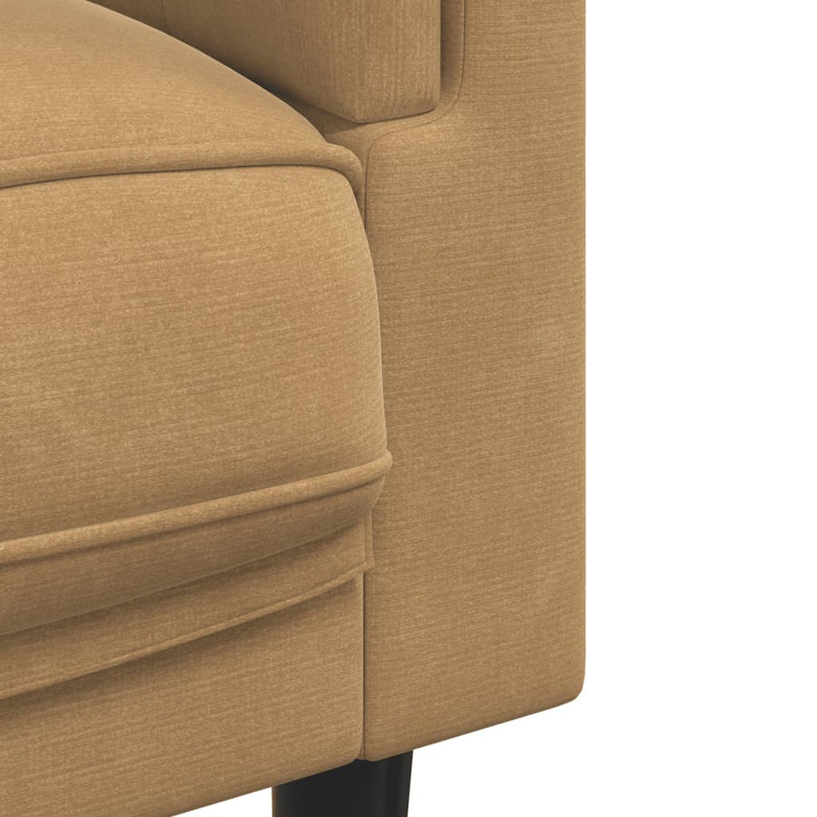 2-delige Loungeset met kussens fluweel bruin