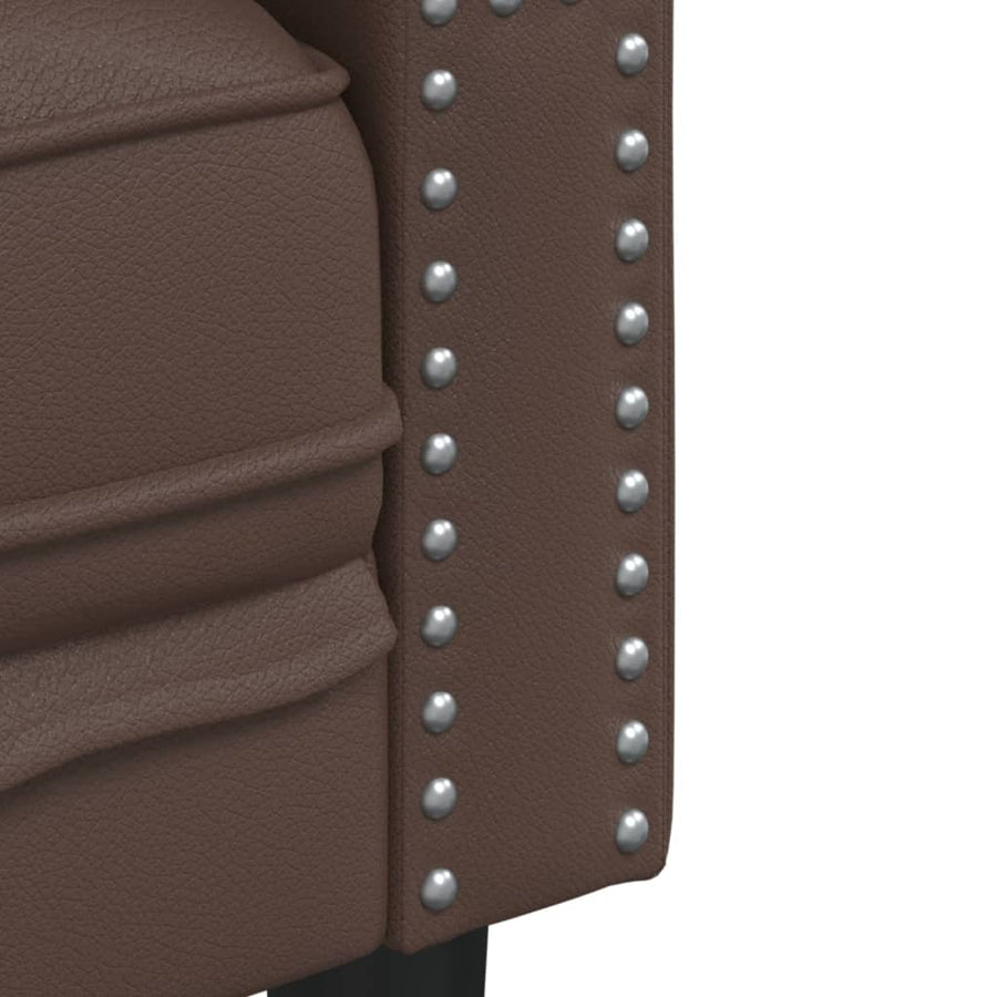 3-Delige Loungeset Chesterfield-Stijl Kunstleer Bruin