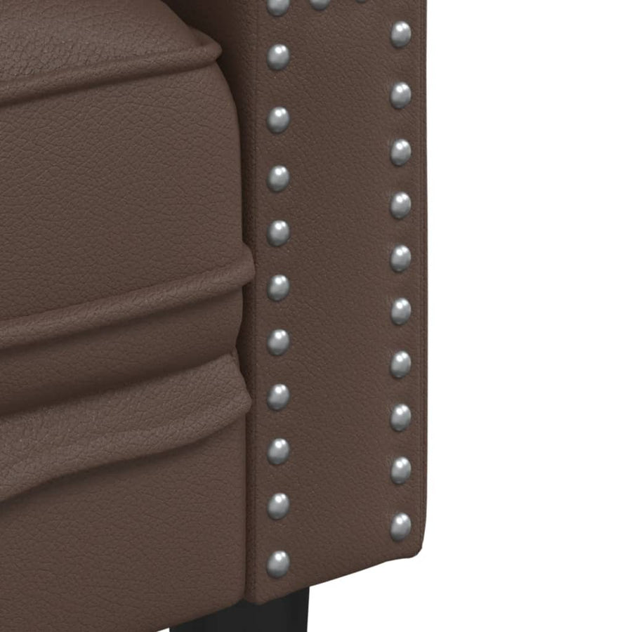2-Delige Loungeset Chesterfield-Stijl Kunstleer Bruin