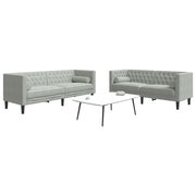 Loungeset 2-delig fluweel lichtgrijs