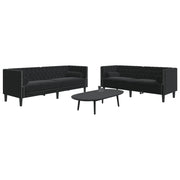 Loungeset 2-delig fluweel zwart