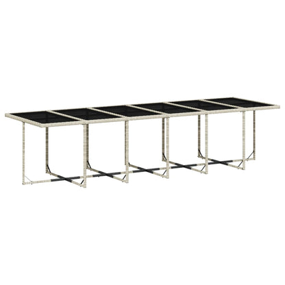 -Delige Tuinset Met Kussens Poly Rattan Lichtgrijs Glas 13