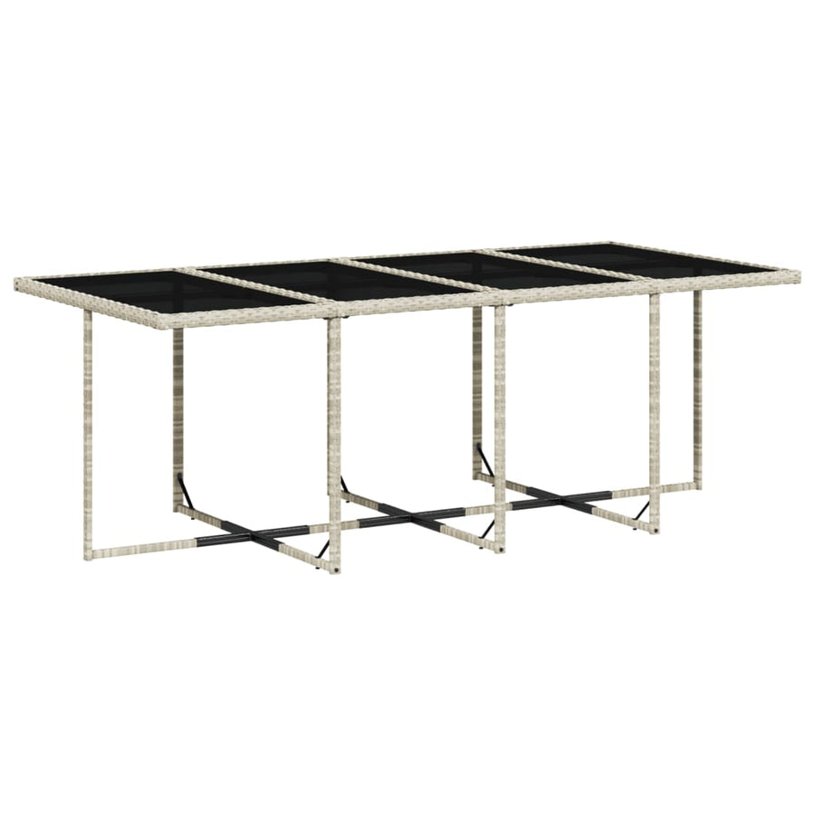 -Delige Tuinset Met Kussens Poly Rattan Lichtgrijs Glas 13