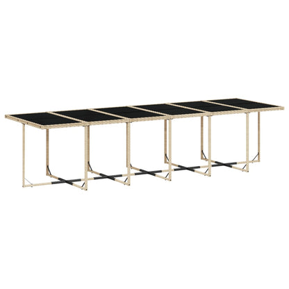 17-Delige Tuinset Met Kussens Poly Rattan 16 Gemengd beige Glas