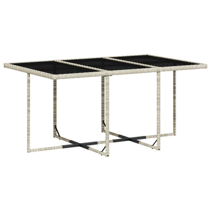 -Delige Tuinset Met Kussens Poly Rattan Lichtgrijs Glas 11