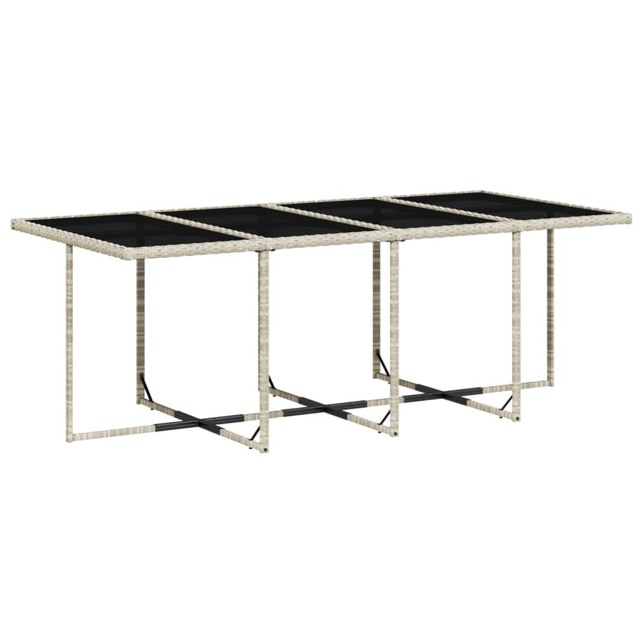 -Delige Tuinset Met Kussens Poly Rattan Lichtgrijs Glas 13