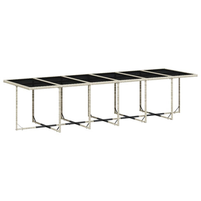 -Delige Tuinset Met Kussens Poly Rattan Lichtgrijs Glas 17