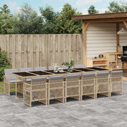 Tuinset 13-delig poly rattan beige