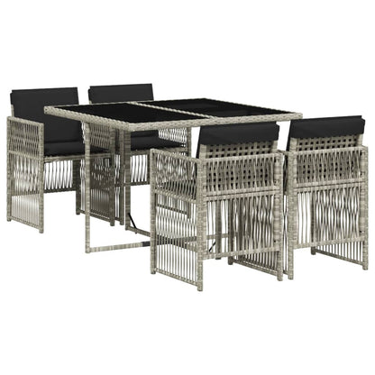 -Delige Tuinset Met Kussens Poly Rattan 5