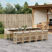 Tuinset 11-delig poly rattan beige