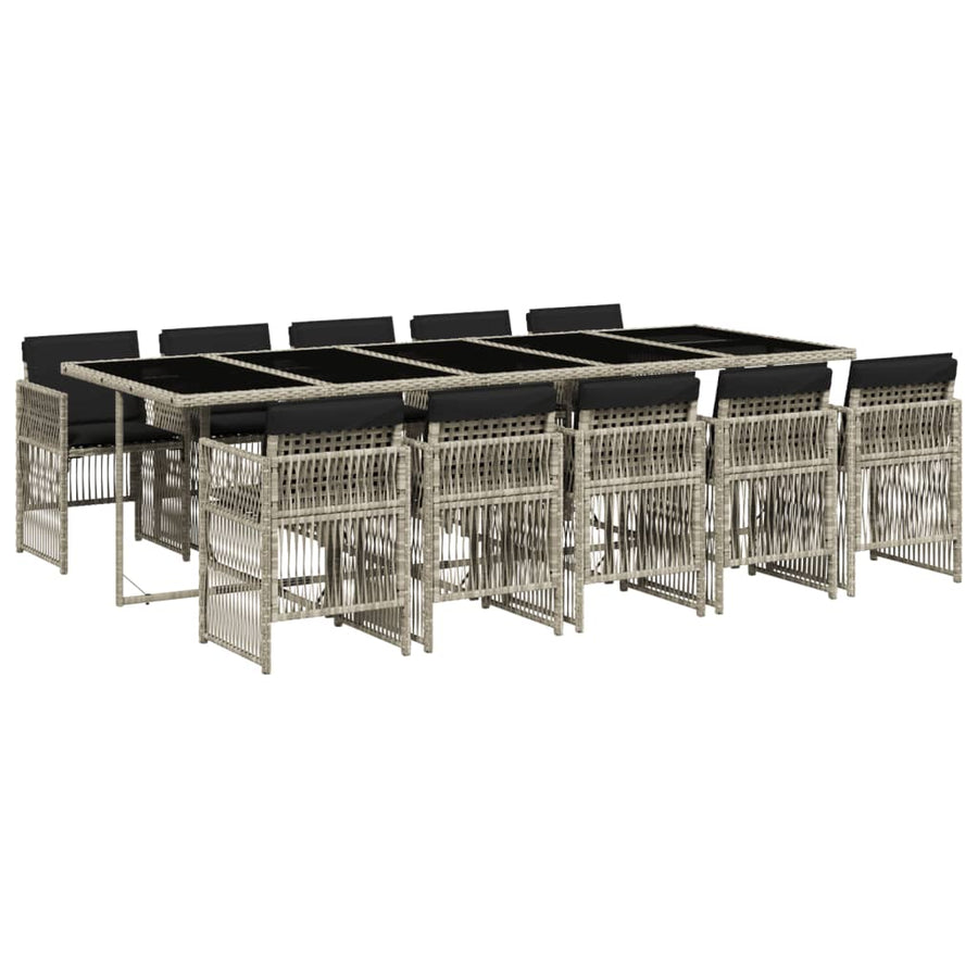 -Delige Tuinset Met Kussens Poly Rattan 11