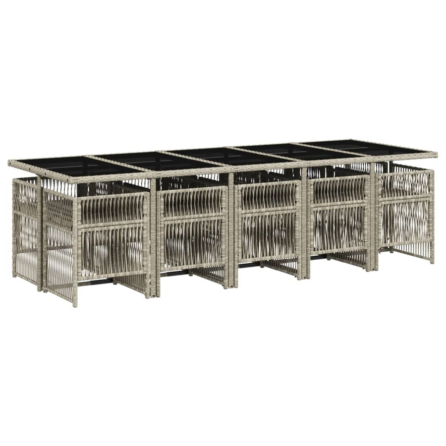 -Delige Tuinset Met Kussens Poly Rattan 11