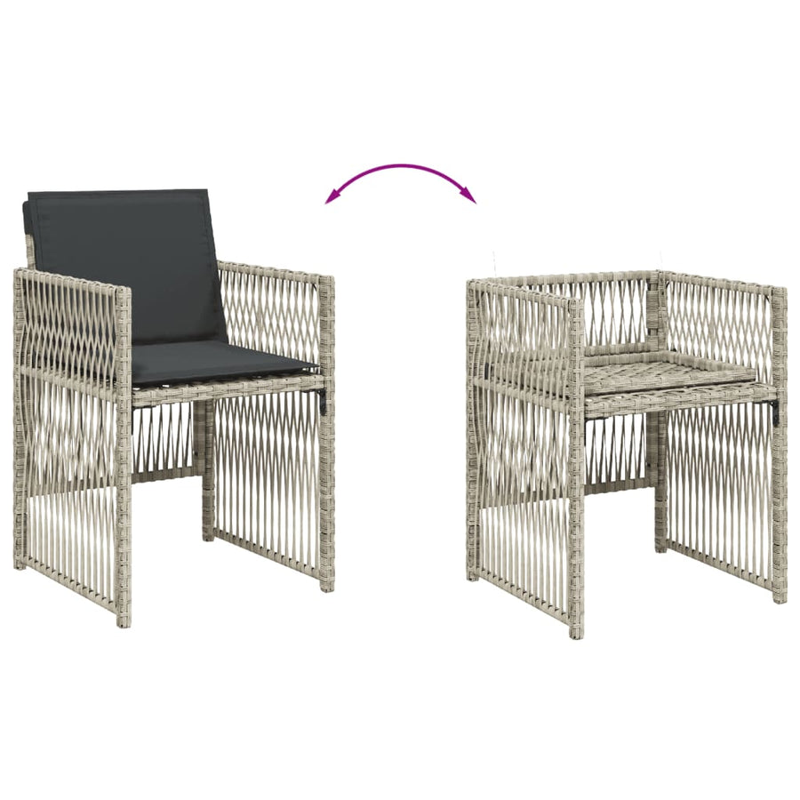 -Delige Tuinset Met Kussens Poly Rattan 11