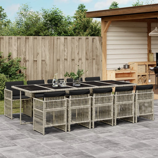 -Delige Tuinset Met Kussens Poly Rattan 11