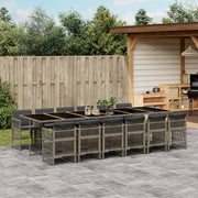 Tuinset poly rattan grijs 13-delig