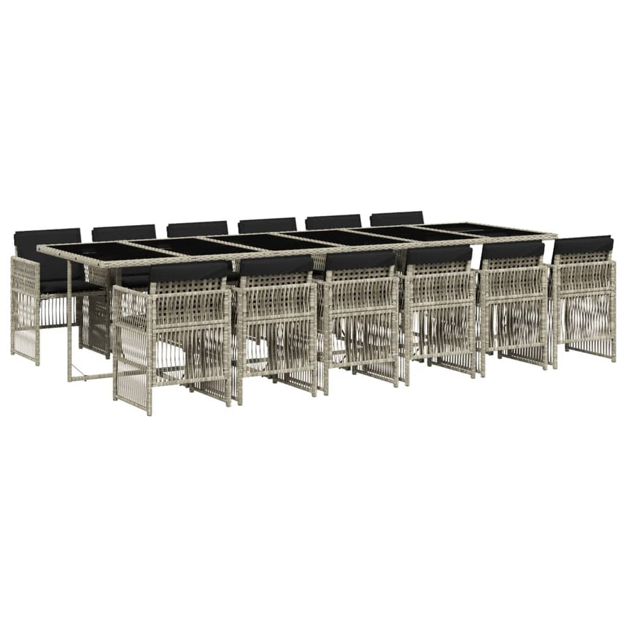 -Delige Tuinset Met Kussens Poly Rattan 13