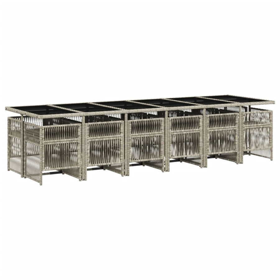 -Delige Tuinset Met Kussens Poly Rattan 13