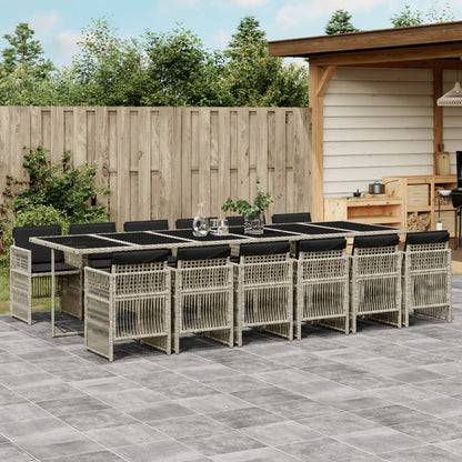 -Delige Tuinset Met Kussens Poly Rattan 13