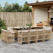 Tuinset poly rattan 13-delig beige
