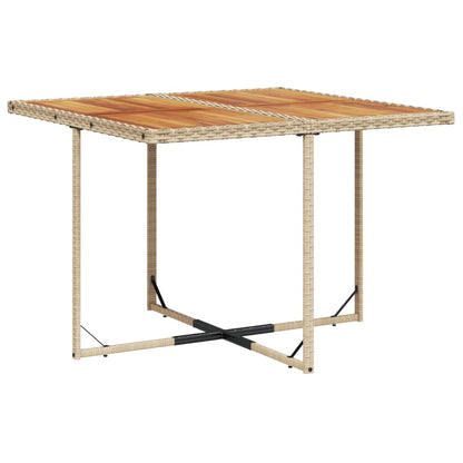 11-delige Tuinset met kussens poly rattan beige
