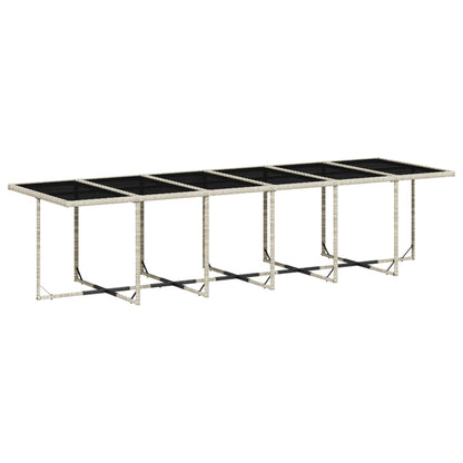 -Delige Tuinset Met Kussens Poly Rattan Lichtgrijs Glas 13