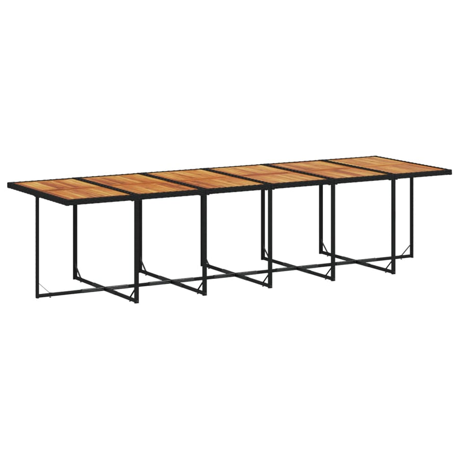 13-Delige Tuinset Met Kussens Poly Rattan Zwart
