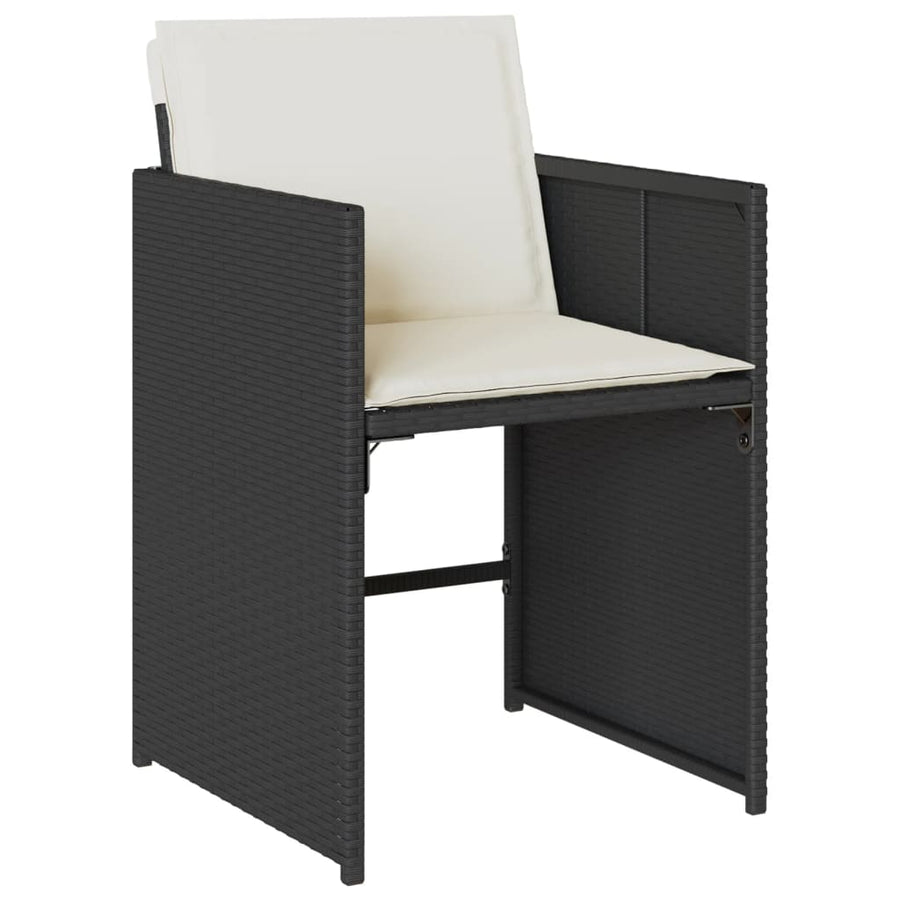 13-Delige Tuinset Met Kussens Poly Rattan Zwart