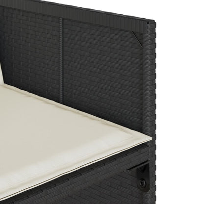 13-Delige Tuinset Met Kussens Poly Rattan Zwart