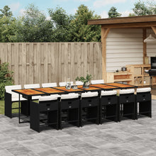 13-Delige Tuinset Met Kussens Poly Rattan Zwart