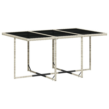 -Delige Tuinset Met Kussens Poly Rattan Lichtgrijs Glas 11