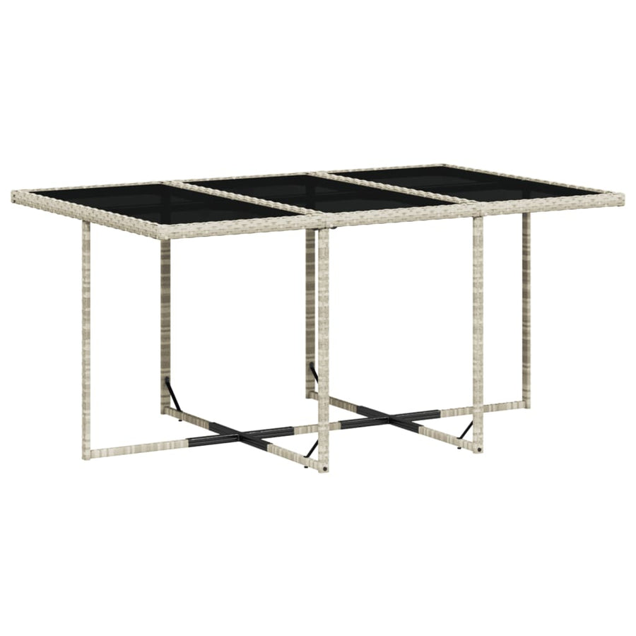 -Delige Tuinset Met Kussens Poly Rattan Lichtgrijs Glas 11