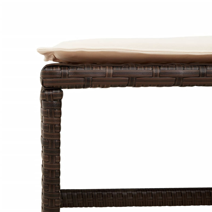 13-delige Tuinset met kussens poly rattan bruin