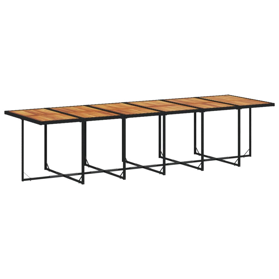 17-Delige Tuinset Met Kussens Poly Rattan Zwart