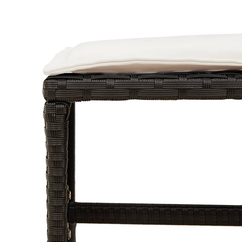 17-Delige Tuinset Met Kussens Poly Rattan Zwart