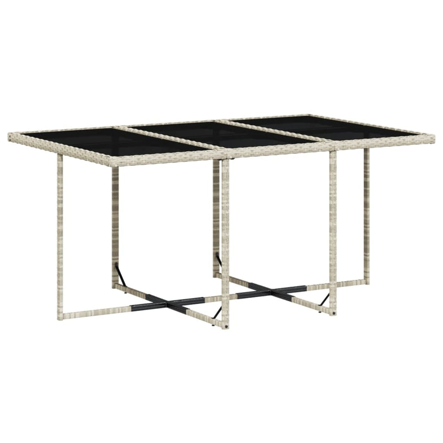 -Delige Tuinset Met Kussens Poly Rattan Lichtgrijs Glas 11