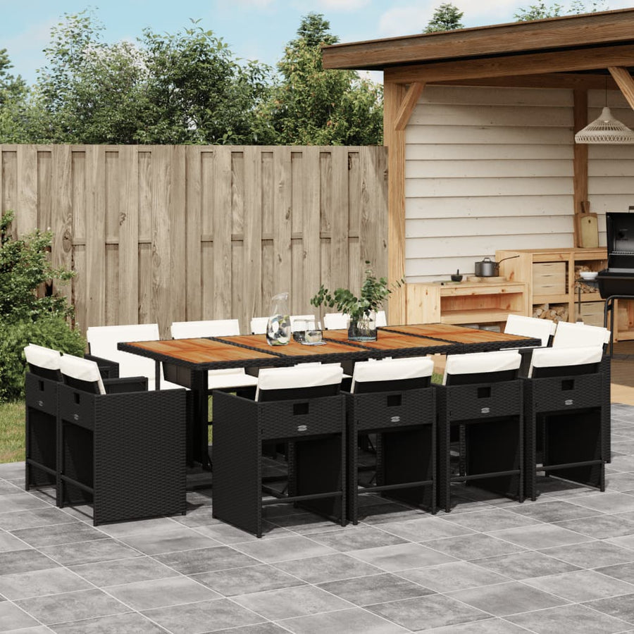 13-Delige Tuinset Met Kussens Poly Rattan 12