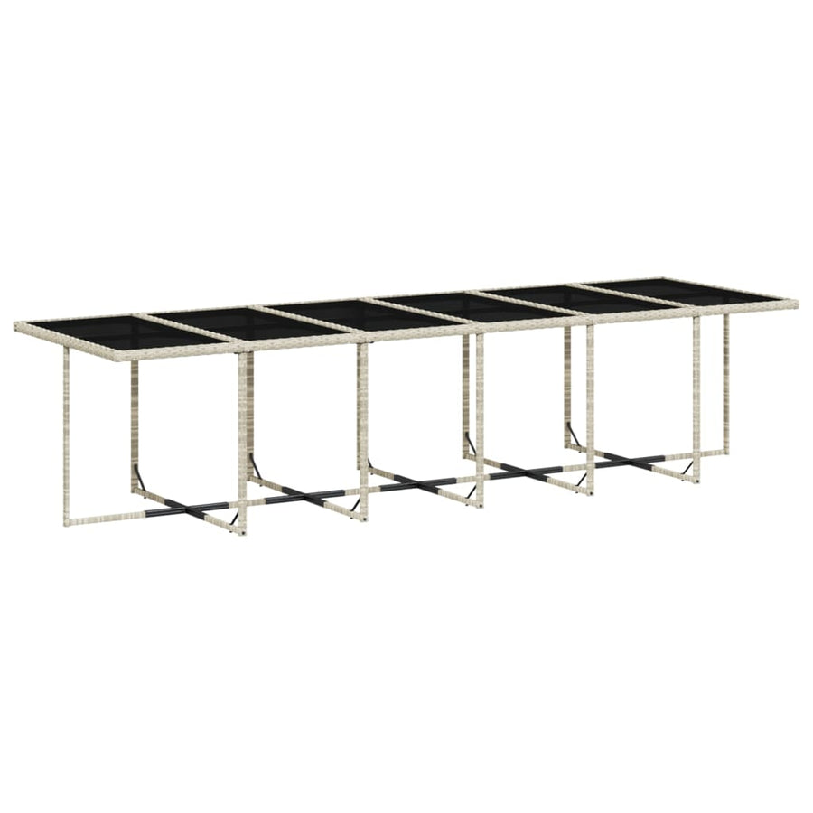 -Delige Tuinset Met Kussens Poly Rattan Lichtgrijs Glas 17
