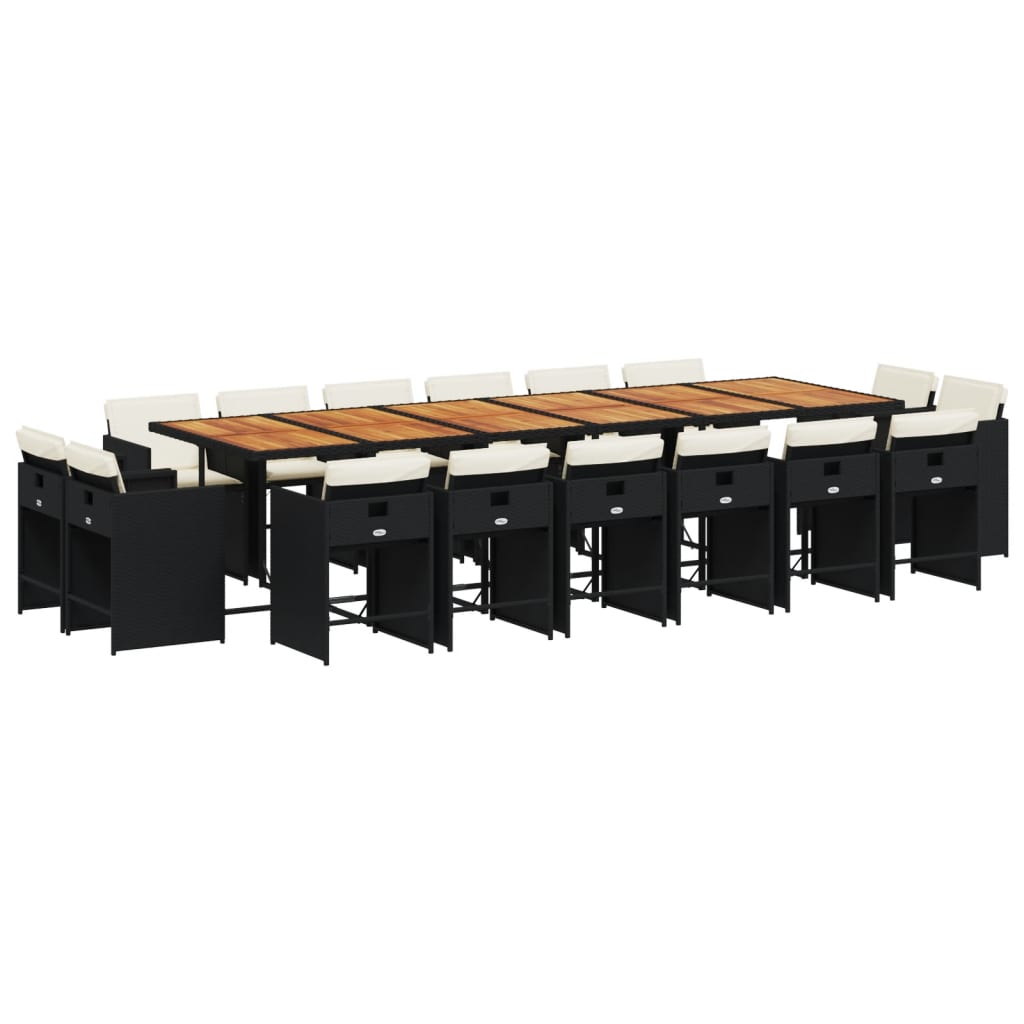 17-Delige Tuinset Met Kussens Poly Rattan 16
