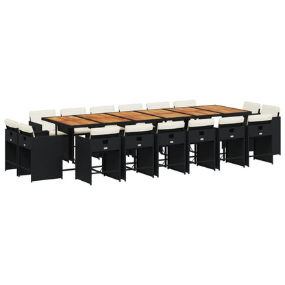 17-Delige Tuinset Met Kussens Poly Rattan 16