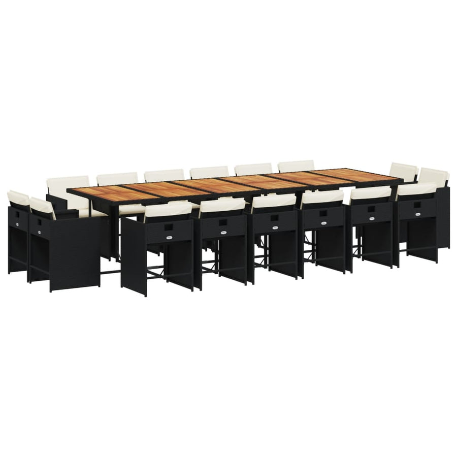 17-Delige Tuinset Met Kussens Poly Rattan 16