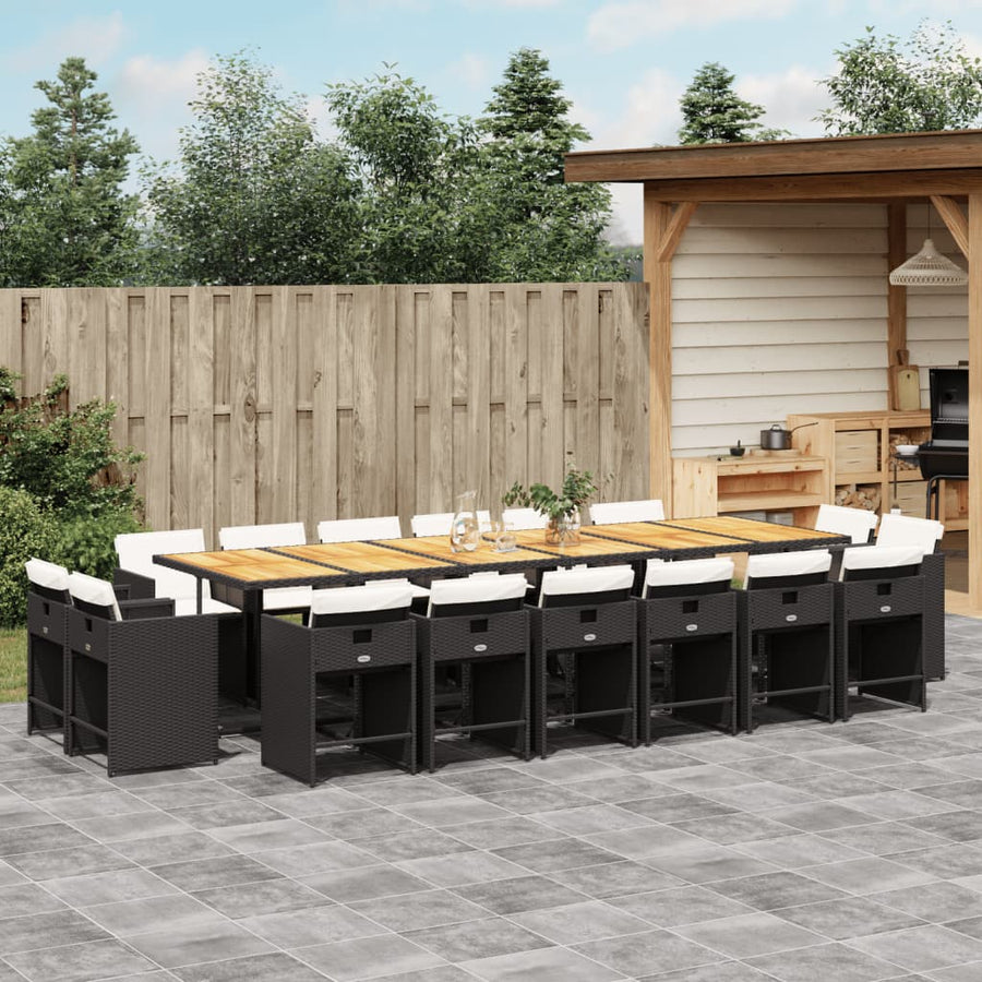 17-Delige Tuinset Met Kussens Poly Rattan 16