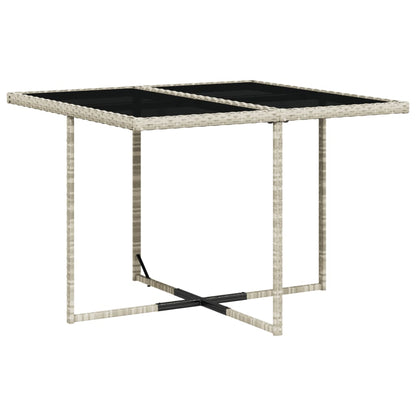 -Delige Tuinset Met Kussens Poly Rattan Lichtgrijs Glas 5