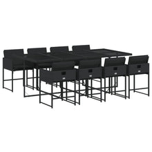 9-delige Tuinset poly rattan zwart