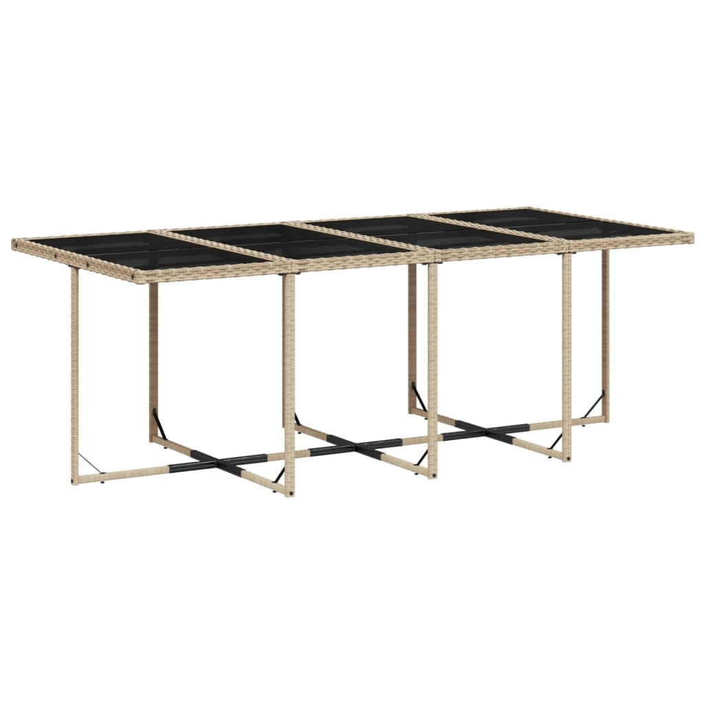 9-Delige Tuinset Met Kussens Poly Rattan Gemengd Beige