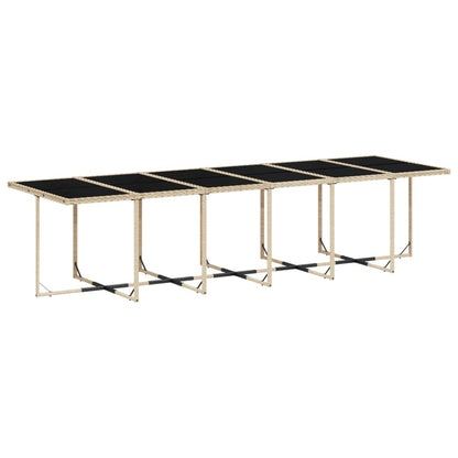 13-Delige Tuinset Met Kussens Poly Rattan Gemengd Beige