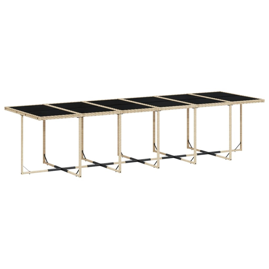 13-Delige Tuinset Met Kussens Poly Rattan Gemengd Beige