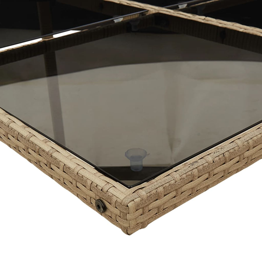 13-Delige Tuinset Met Kussens Poly Rattan Gemengd Beige