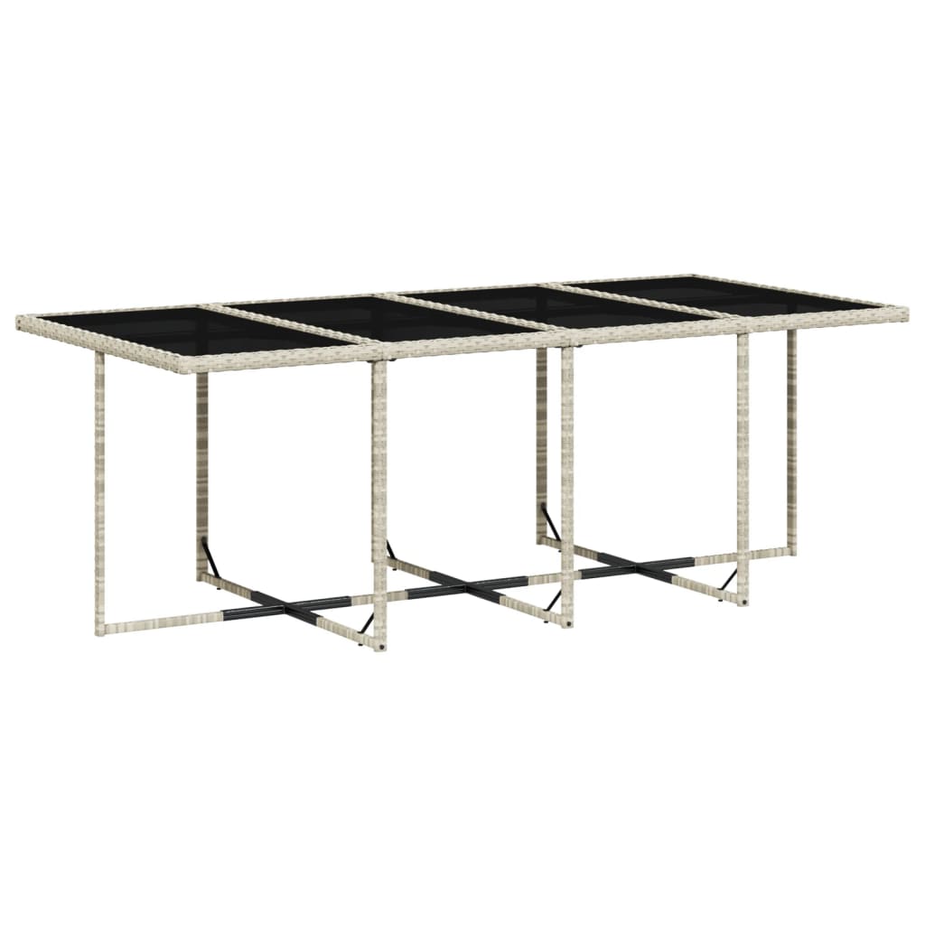 -Delige Tuinset Met Kussens Poly Rattan Lichtgrijs Glas 13